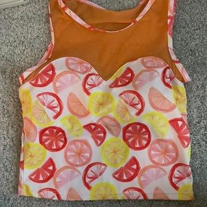 Kortni Jeane netted sweetheart top